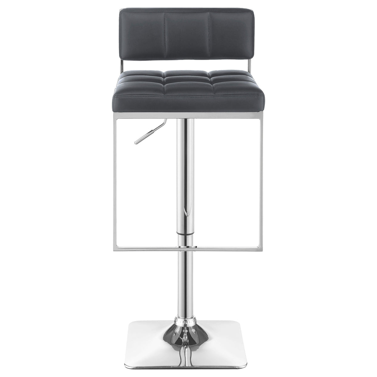 Alameda Adjustable Bar Stool Chrome and Black / Grey