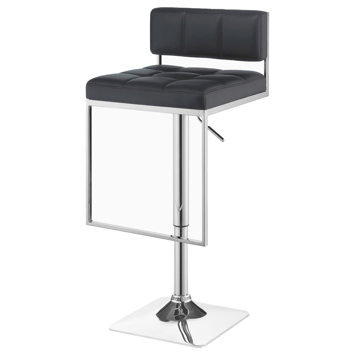 Alameda Adjustable Bar Stool Chrome and Black / Grey