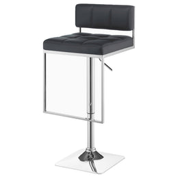 Alameda Adjustable Bar Stool Chrome and Black / Grey