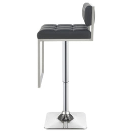 Alameda Adjustable Bar Stool Chrome and Black / Grey
