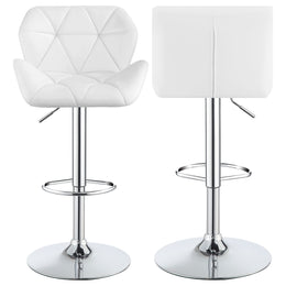 Berrington Upholstered Adjustable Bar Stool Grey (Set of 2)