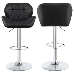 Berrington Upholstered Adjustable Bar Stool Grey (Set of 2)