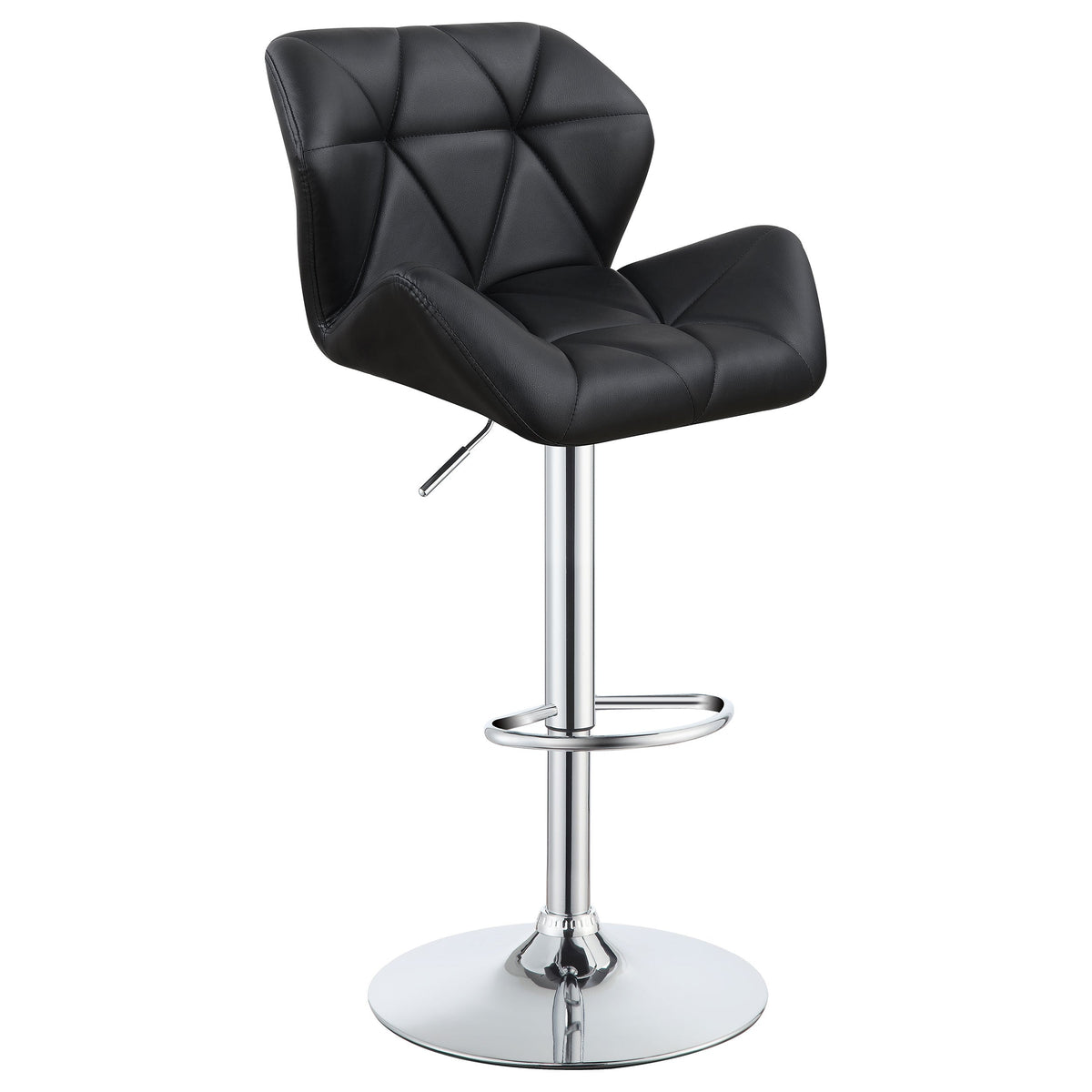 Berrington Upholstered Adjustable Bar Stool Grey (Set of 2)