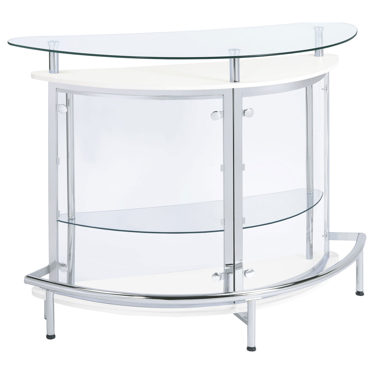 Amarillo Freestanding Glass Top Home Bar Wine Cabinet