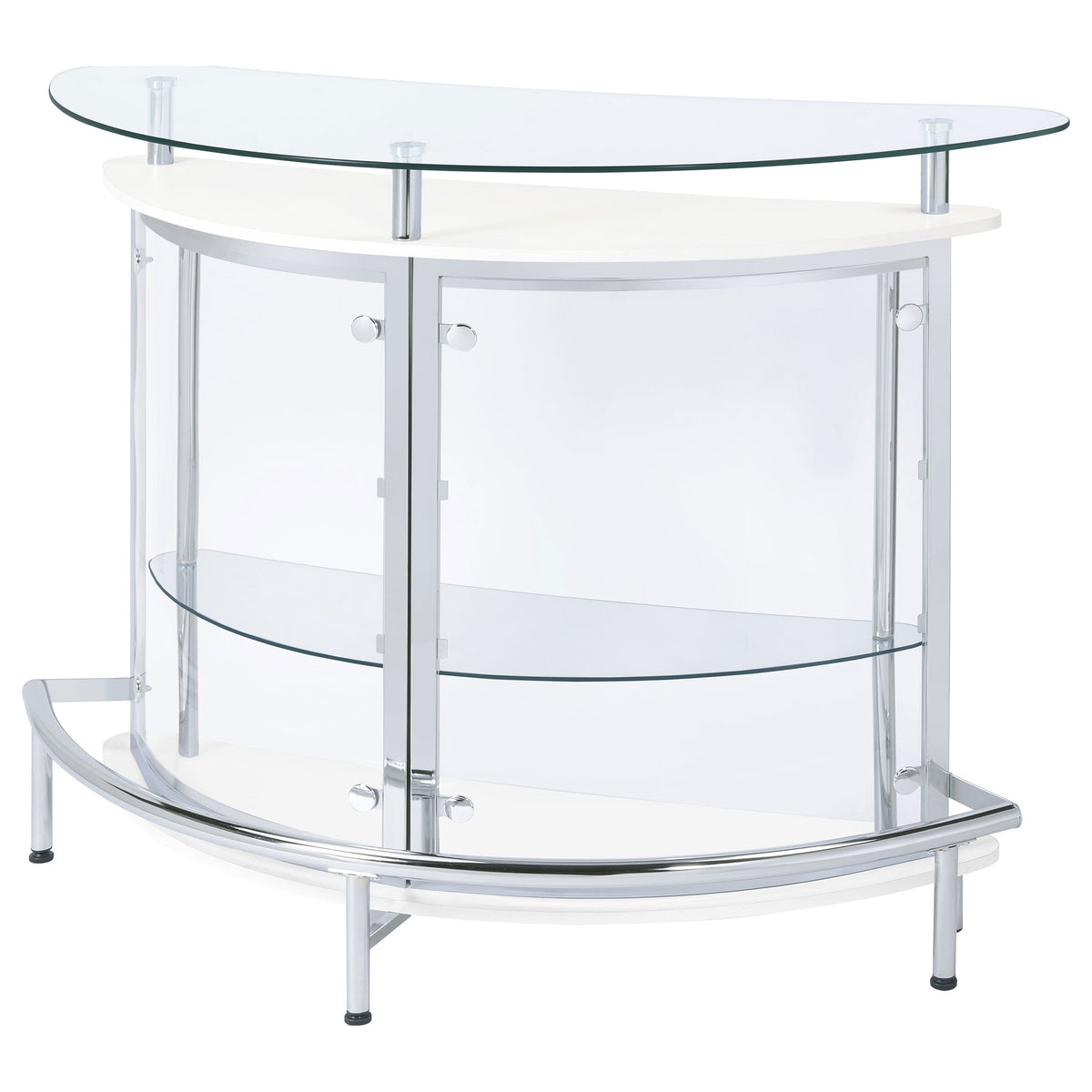 Amarillo Freestanding Glass Top Home Bar Wine Cabinet