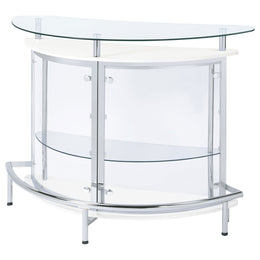 Amarillo Freestanding Glass Top Home Bar Wine Cabinet
