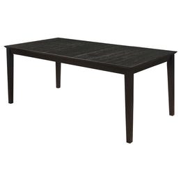 Louise  Rectangular Extension Leaf Dining Set Black