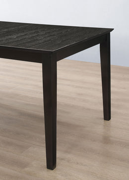 Louise  Rectangular Extension Leaf Dining Set Black