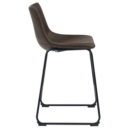 Michelle Upholstered Bar Chair Brown (Set of 2)