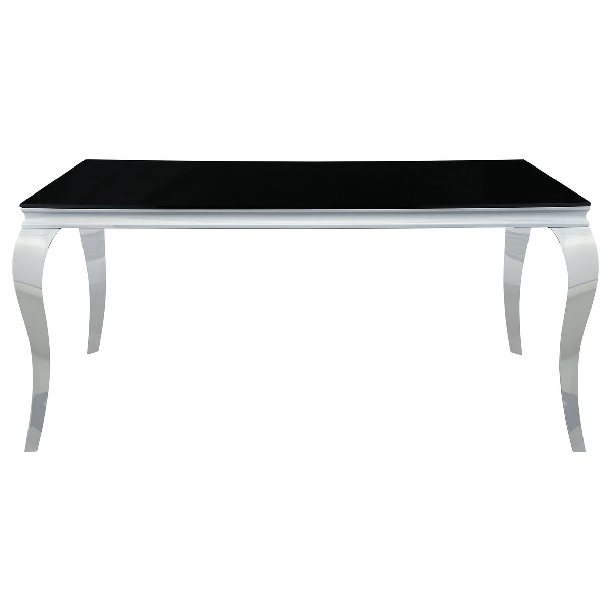Carone Rectangular 61-inch Glass Top Dining Table Black