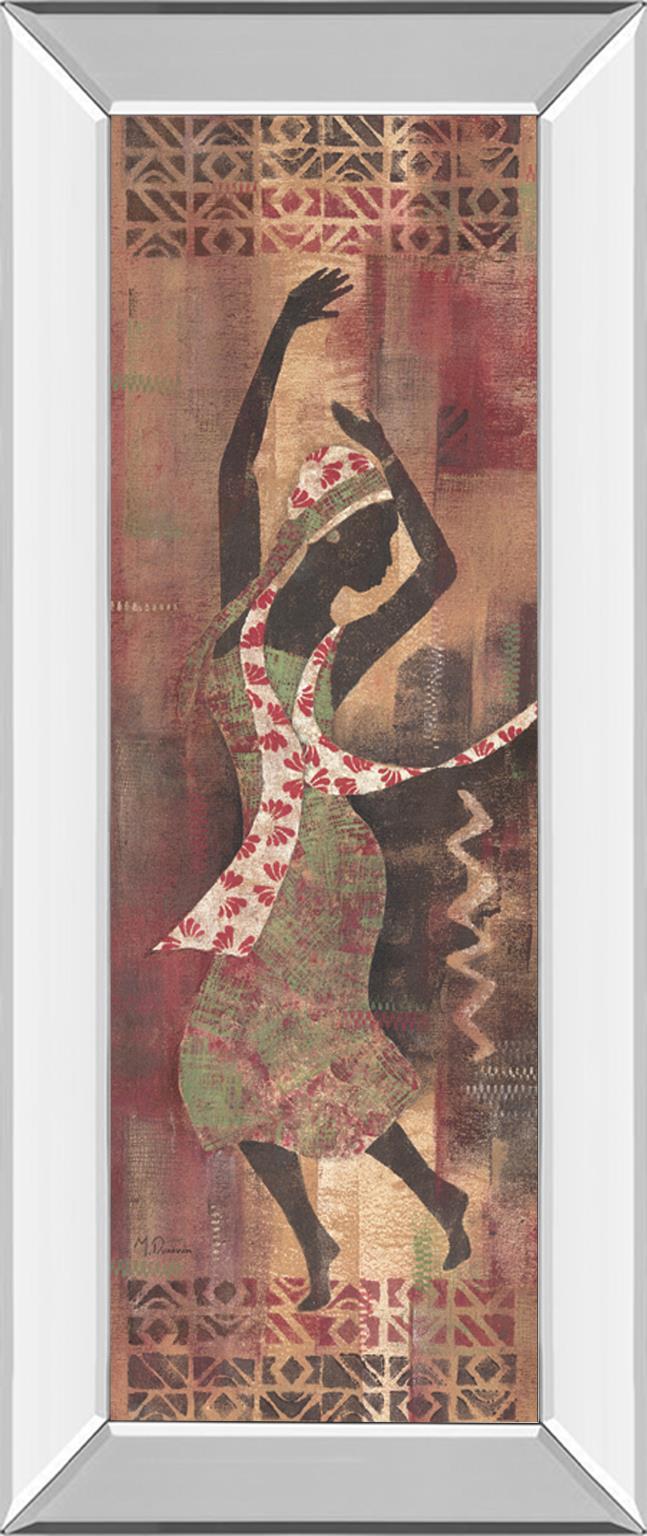 Mirrored Frame Graceful Reflection Ii By Maria Donovan 18X42 Mirror Frame Print