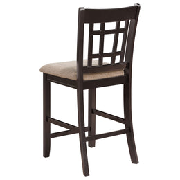 Lavon Wood Counter Chair Tan / Black and Espresso (Set of 2)