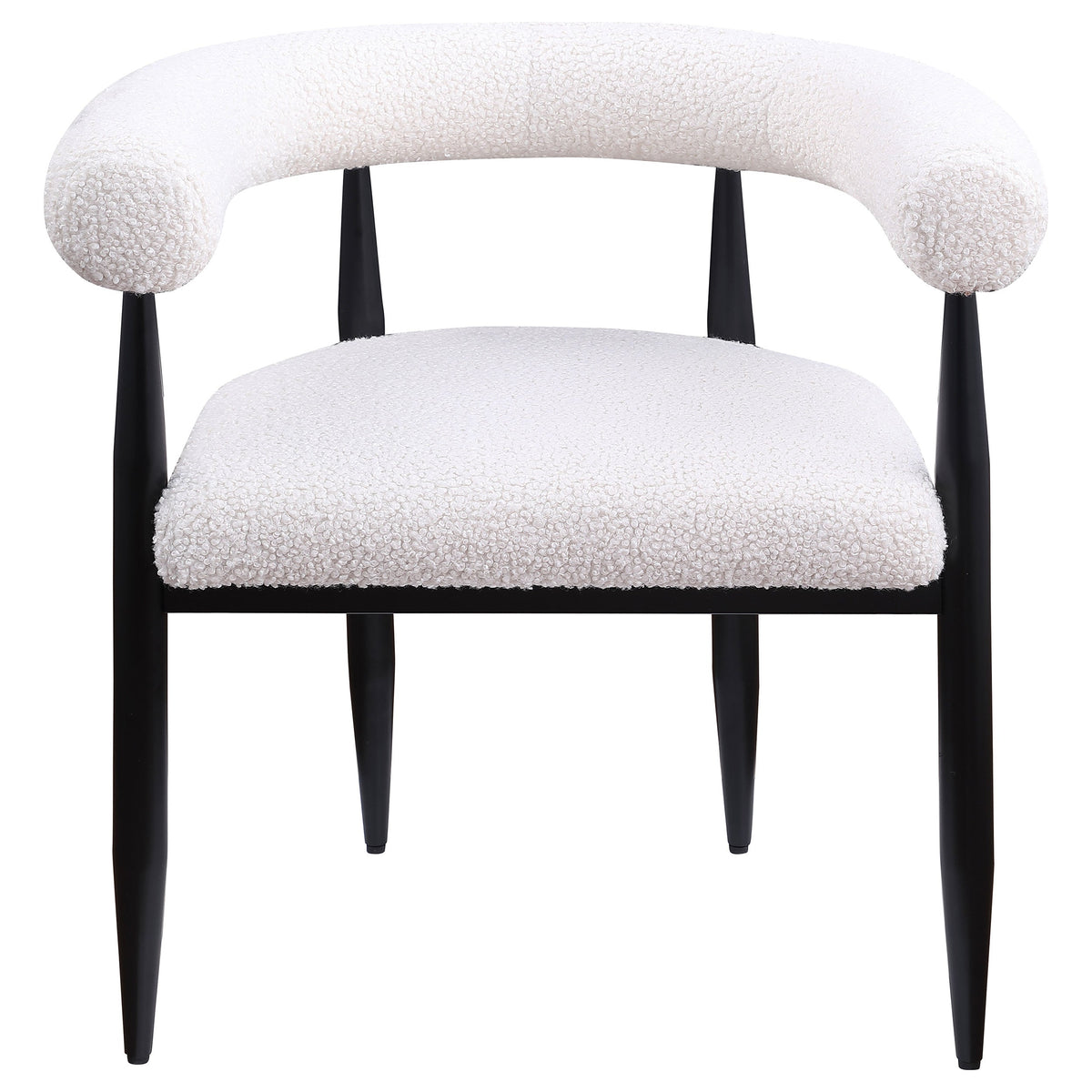 Dunmore Boucle Upholstered Dining Arm Chair Black (Set of 2)