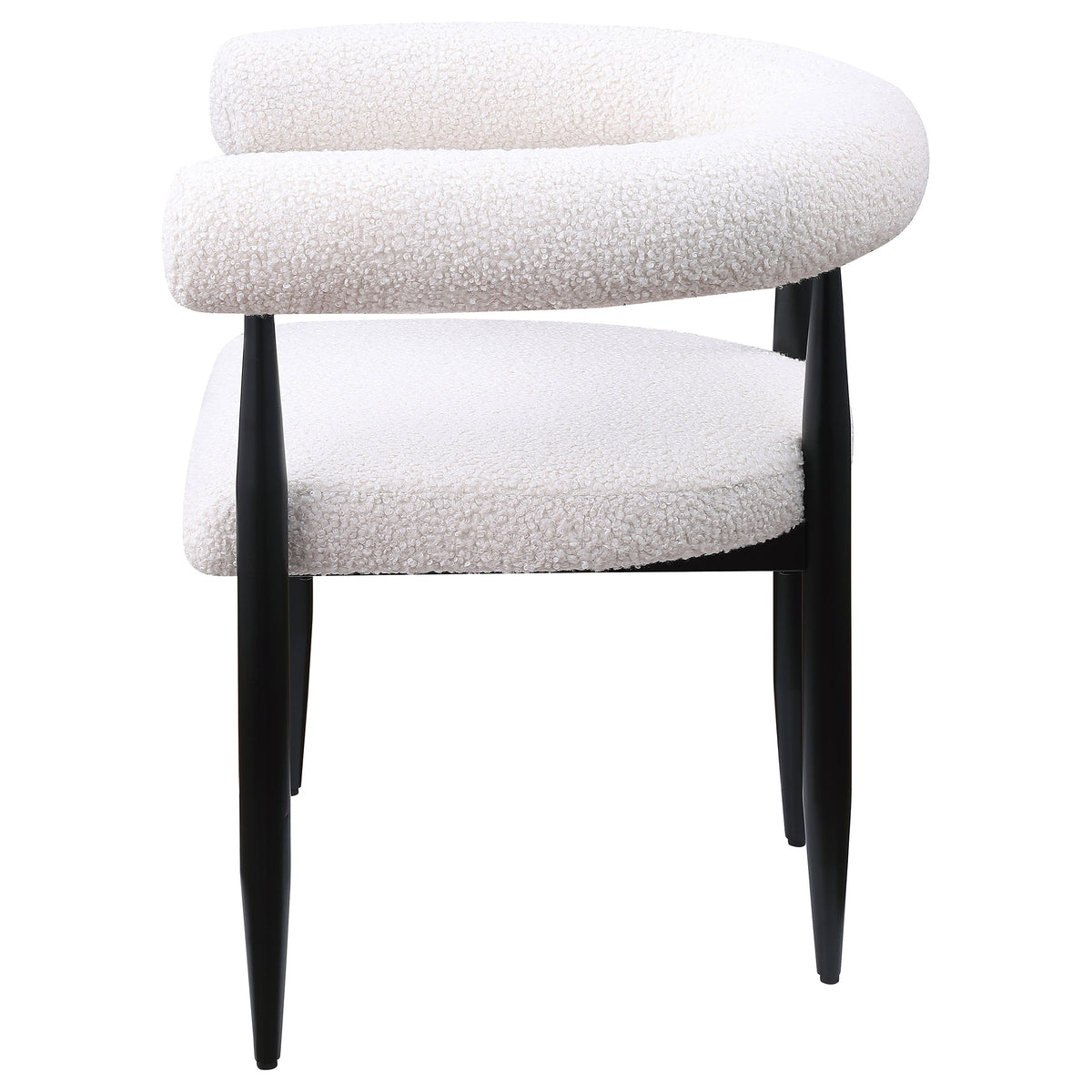 Dunmore Boucle Upholstered Dining Arm Chair Black (Set of 2)