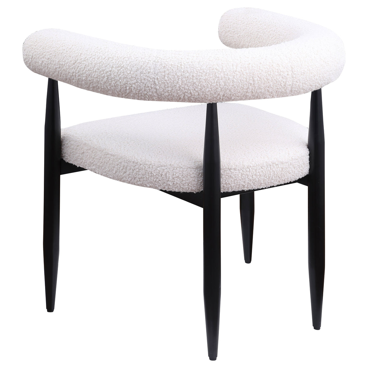 Dunmore Boucle Upholstered Dining Arm Chair Black (Set of 2)