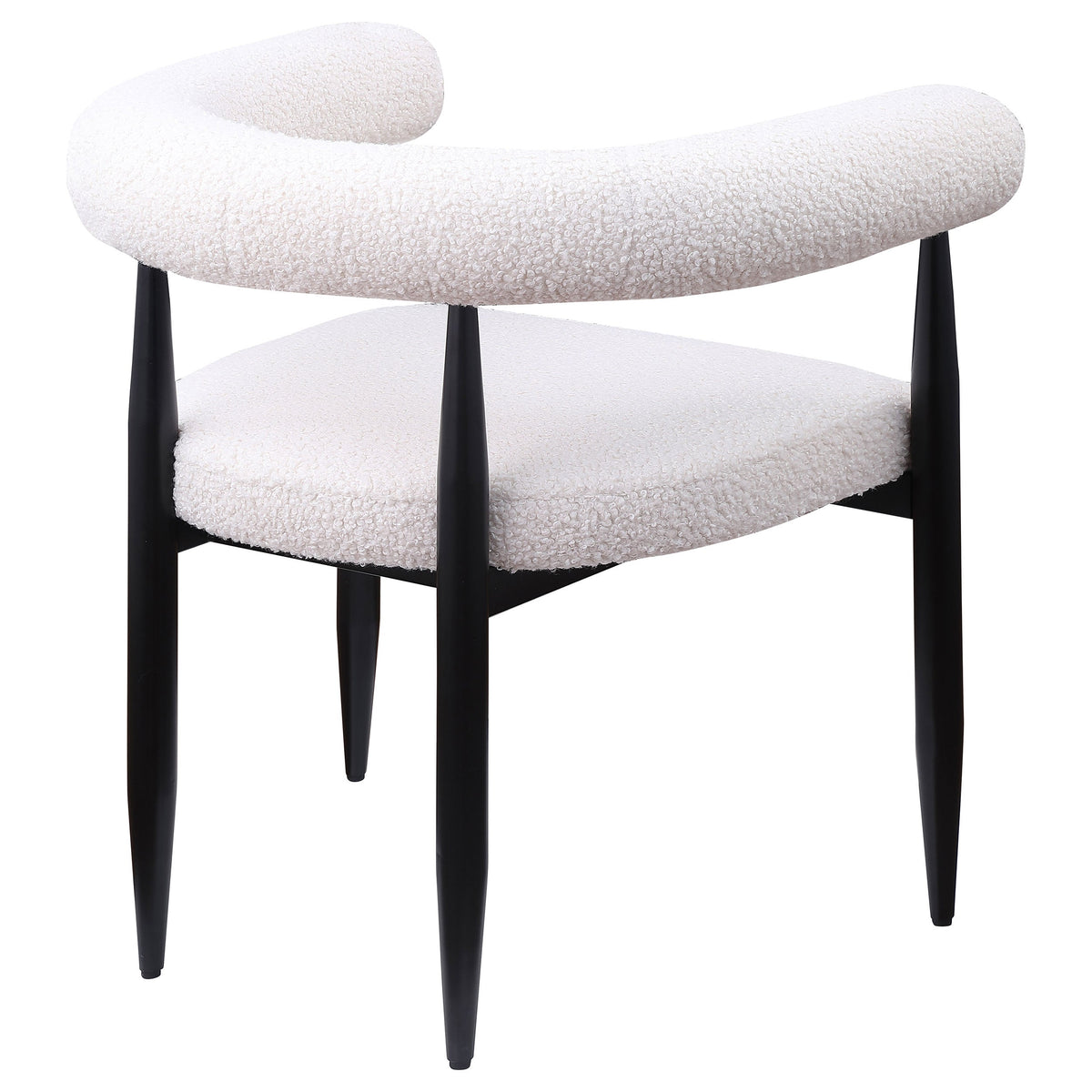 Dunmore Boucle Upholstered Dining Arm Chair Black (Set of 2)