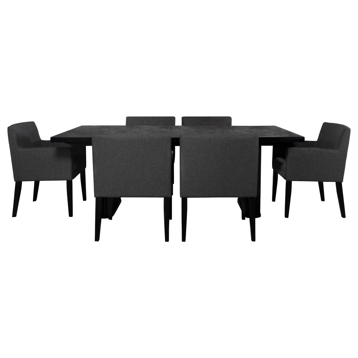 Catherine  Rectangular Dining Table Set Black