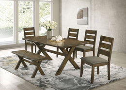 Alston 47-inch Solid Wood Dining Bench Knotty Nutmeg