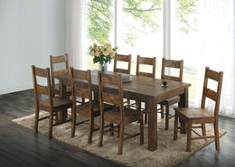 Coleman Rectangular Dining Set Rustic Golden Brown