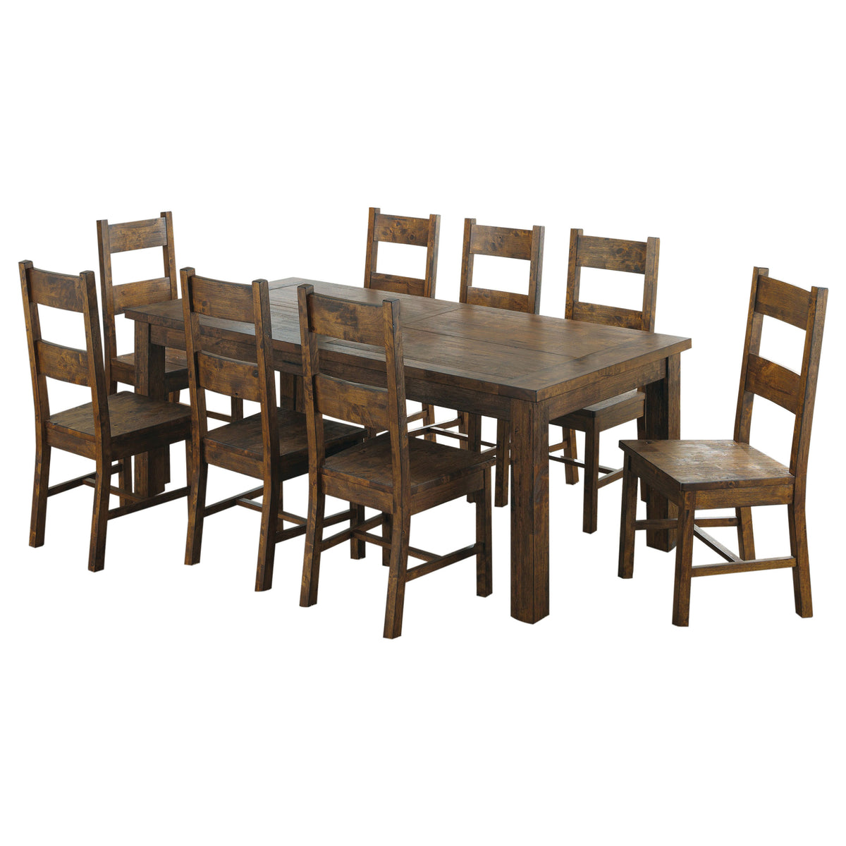 Coleman Rectangular Dining Set Rustic Golden Brown