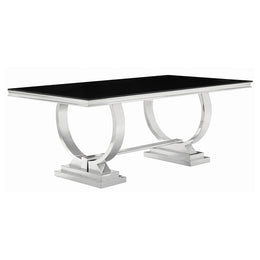 Antoine  Rectangular Glass Top Dining Set