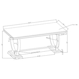 Antoine  Rectangular Glass Top Dining Set