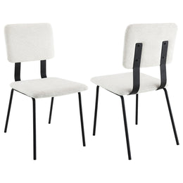 Calla Fabric Upholstered Dining Side Chair Grey (Set of 2)
