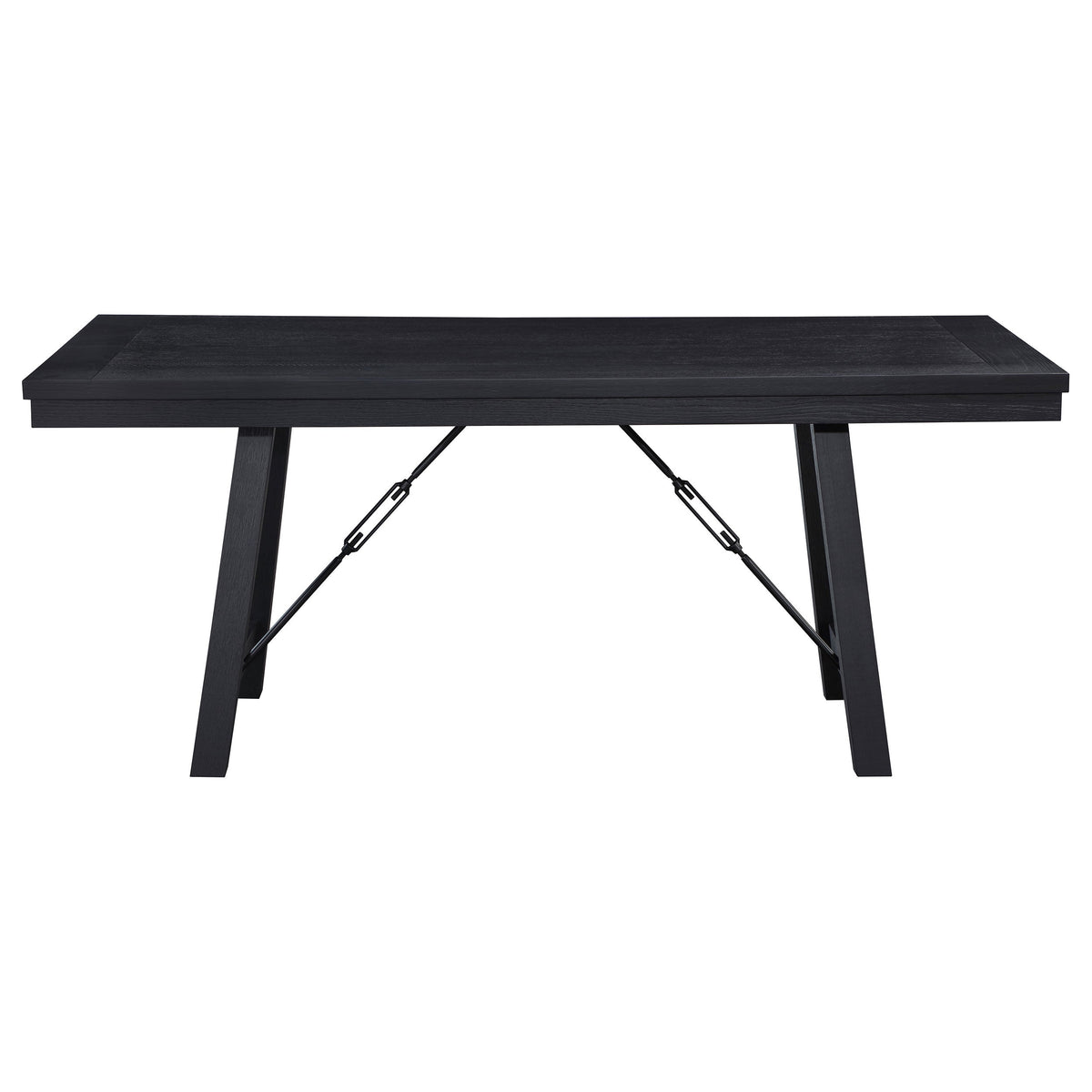 Newport  Rectangular Trestle Dining Table Set Black
