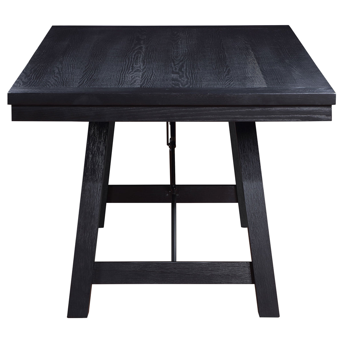Newport  Rectangular Trestle Dining Table Set Black