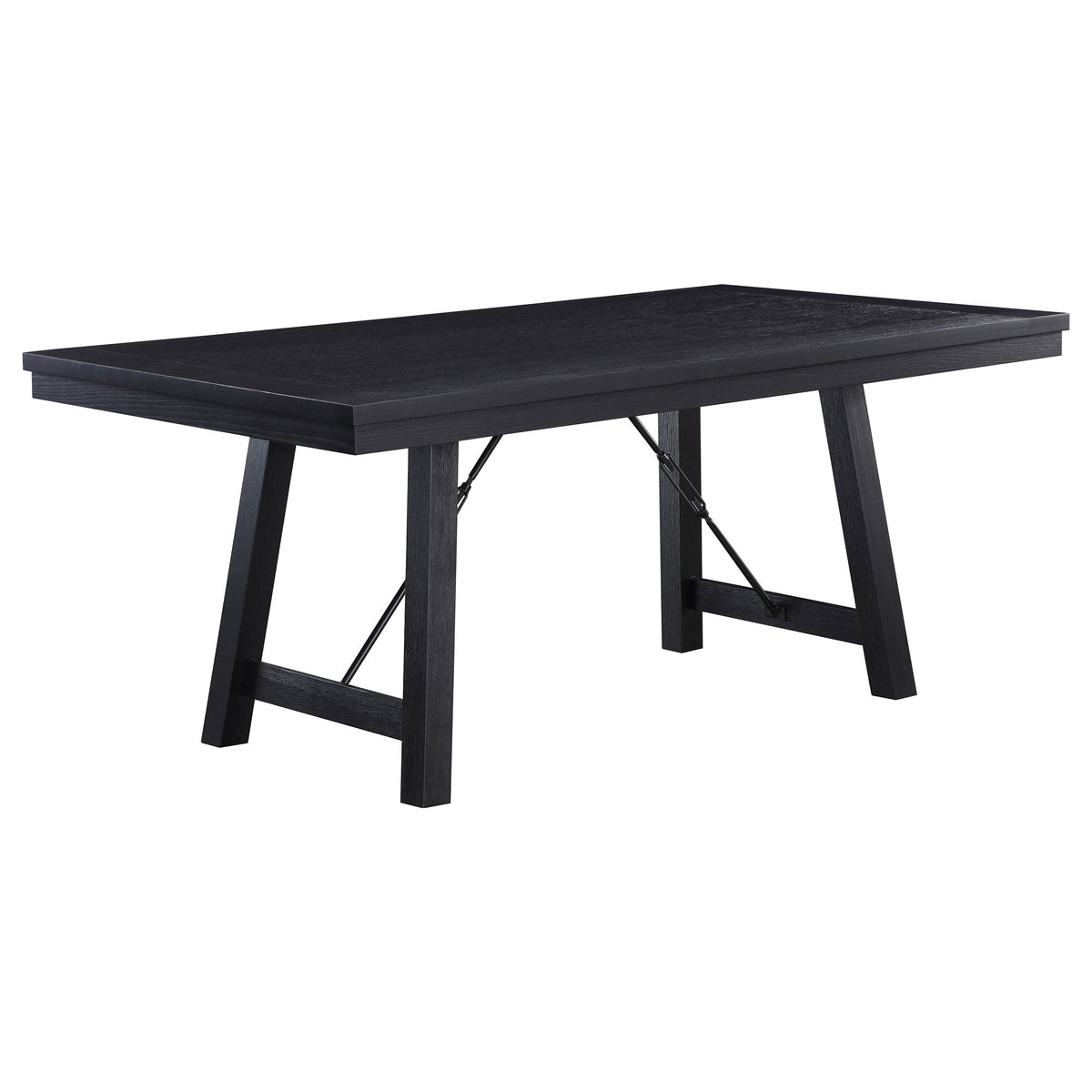 Newport  Rectangular Trestle Dining Table Set Black