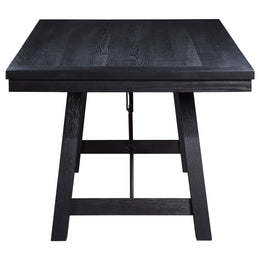 Newport  Rectangular Trestle Dining Table Set Black