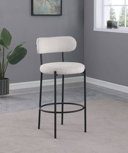 Viola Boucle Upholstered Counter Chair Cream (Set of 2)