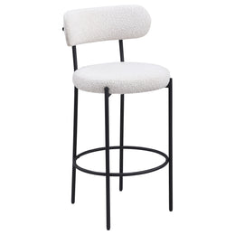 Viola Boucle Upholstered Counter Chair Cream (Set of 2)