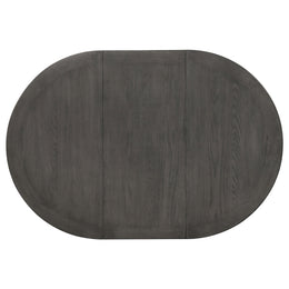 Lavon Oval 60-inch Extension Leaf Dining Table Medium Grey