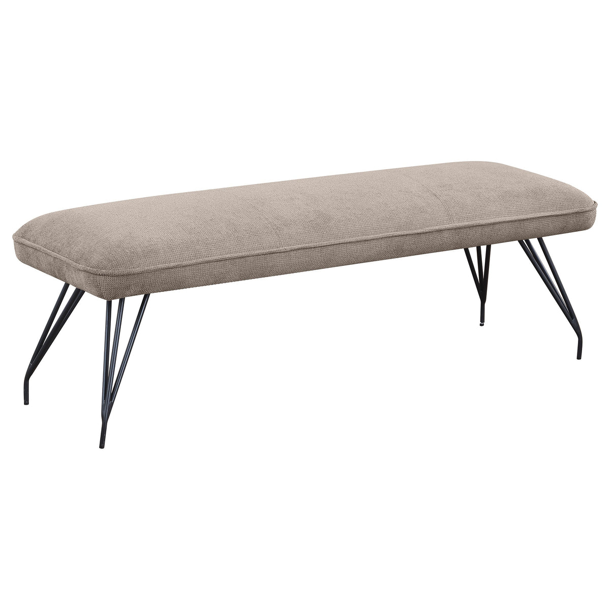 Dodson Fabric Upholstered Dining Bench Grey