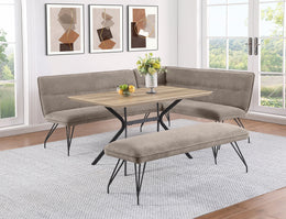 Dodson Fabric Upholstered Dining Bench Grey
