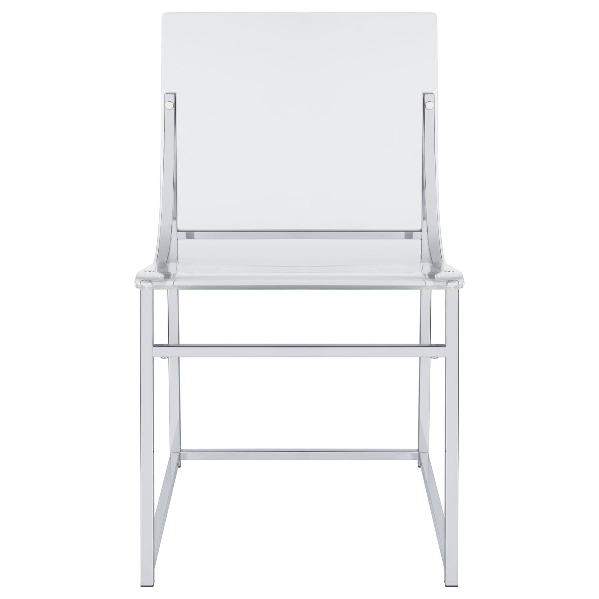 Keeling  Round Glass Top Acrylic Dining Set Chrome
