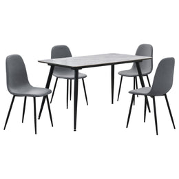 Dennison  Rectangular Dining Table Set Grey