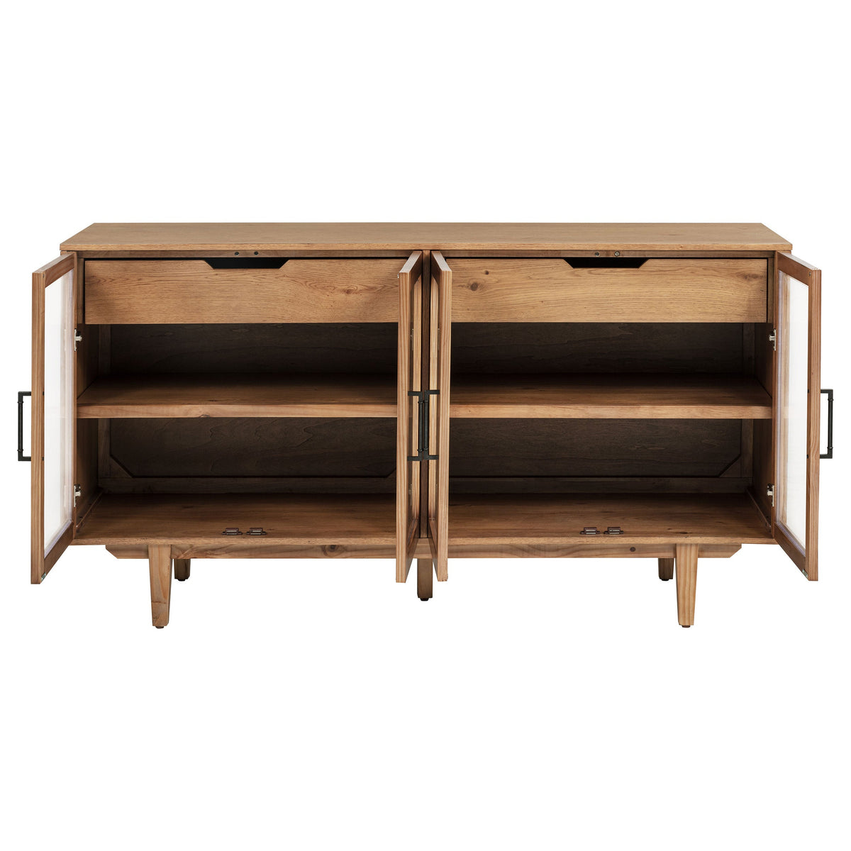 Middleton 4-door Sideboard Server with Dual Drawers Black