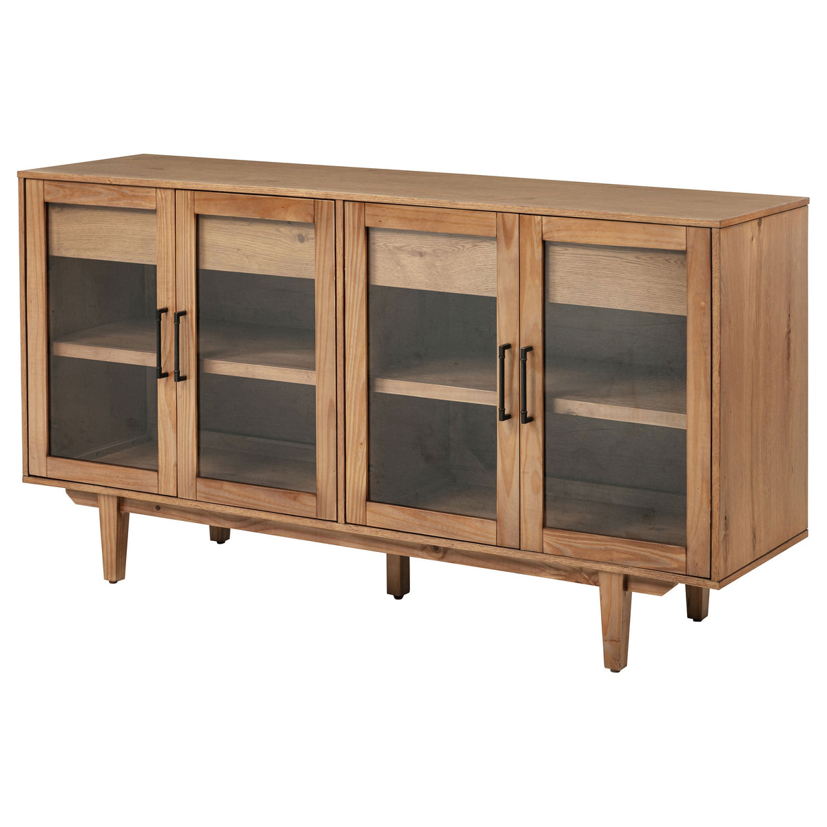 Middleton 4-door Sideboard Server with Dual Drawers Black
