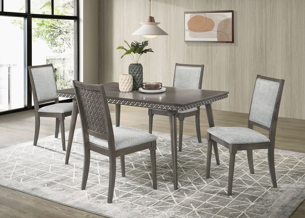 Onslow  59-inch Rectangular Dining Set Dark Brown