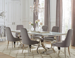 Antoine  Rectangular Glass Top Dining Set