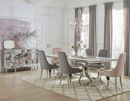 Antoine  Rectangular Glass Top Dining Set