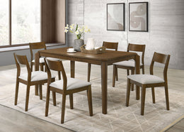 Almonte 59-inch Rectangular Dining Set Dark Brown