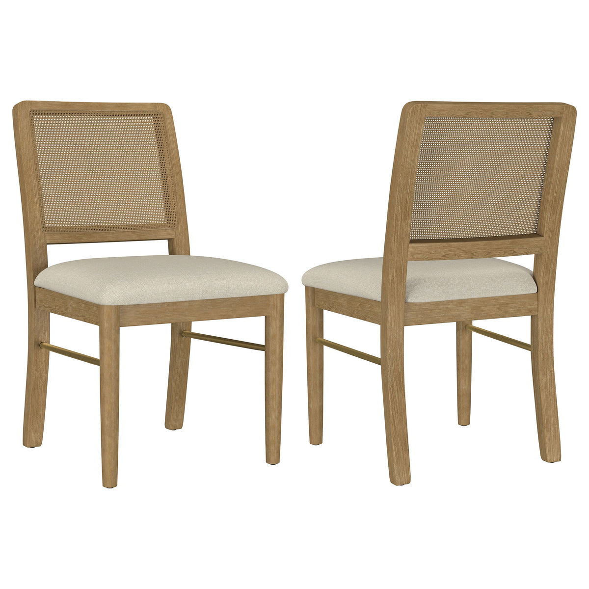 Arini Rattan Cane Dining Side Chair Black (Set of 2)
