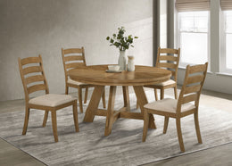 Danvers  Dining Table Set Brown Oak and Latte