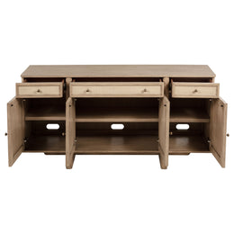 Kailani  Wood Dining Set with Sideboard Beige Oak