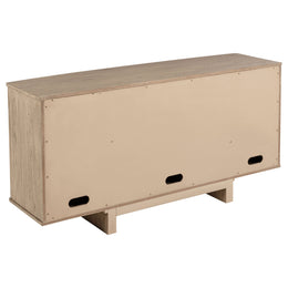 Kailani  Wood Dining Set with Sideboard Beige Oak
