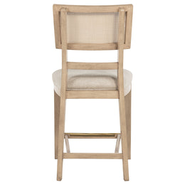Kailani Rattan Cane Counter Side Chair Beige Oak (Set of 2)