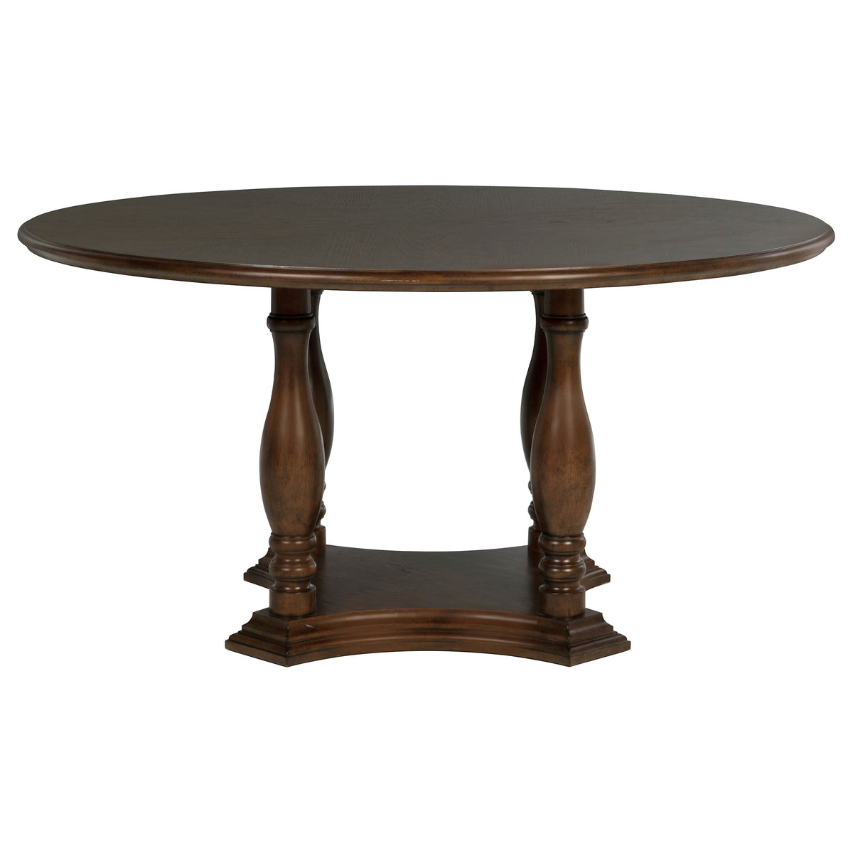 Landon 60-inch Round Dining Table Set Rich Brown